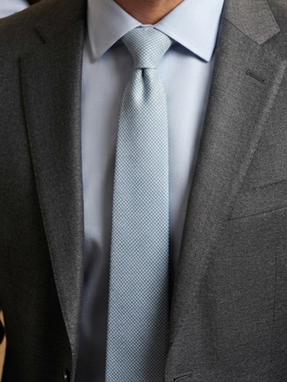 Original Penguin Light Blue Gingham Tie
